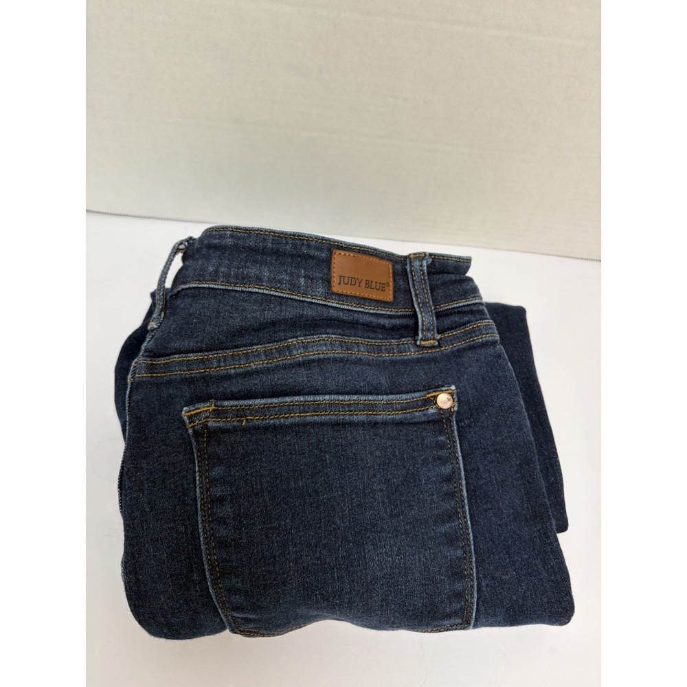 Judy Blue Wide Leg High Rise Crop Dark Wash Raw Hem Jeans JB82517 Size 13/31